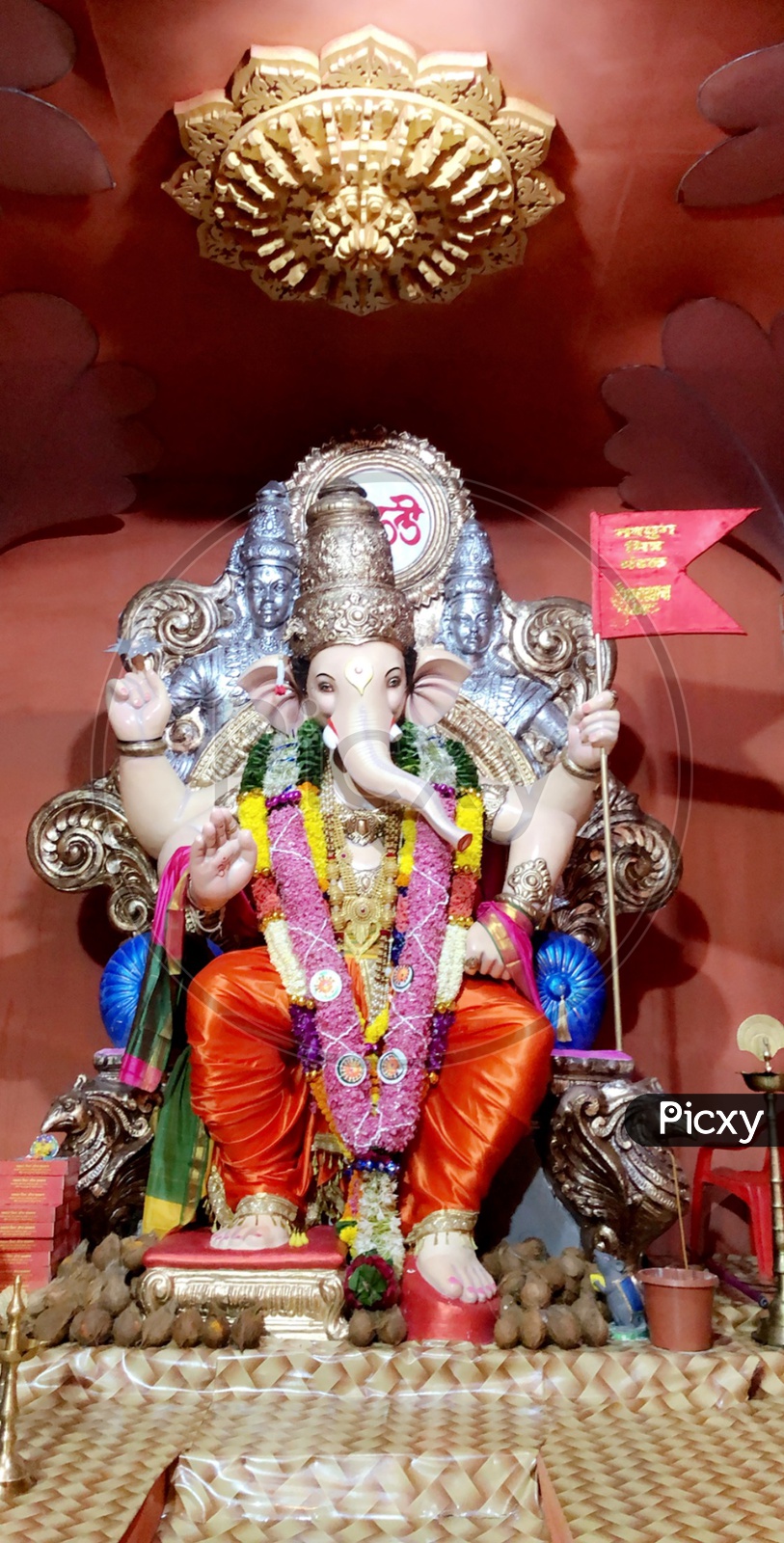 Lord Ganesh Idols  in Mandapas For Ganesh Chathurdhi Festival