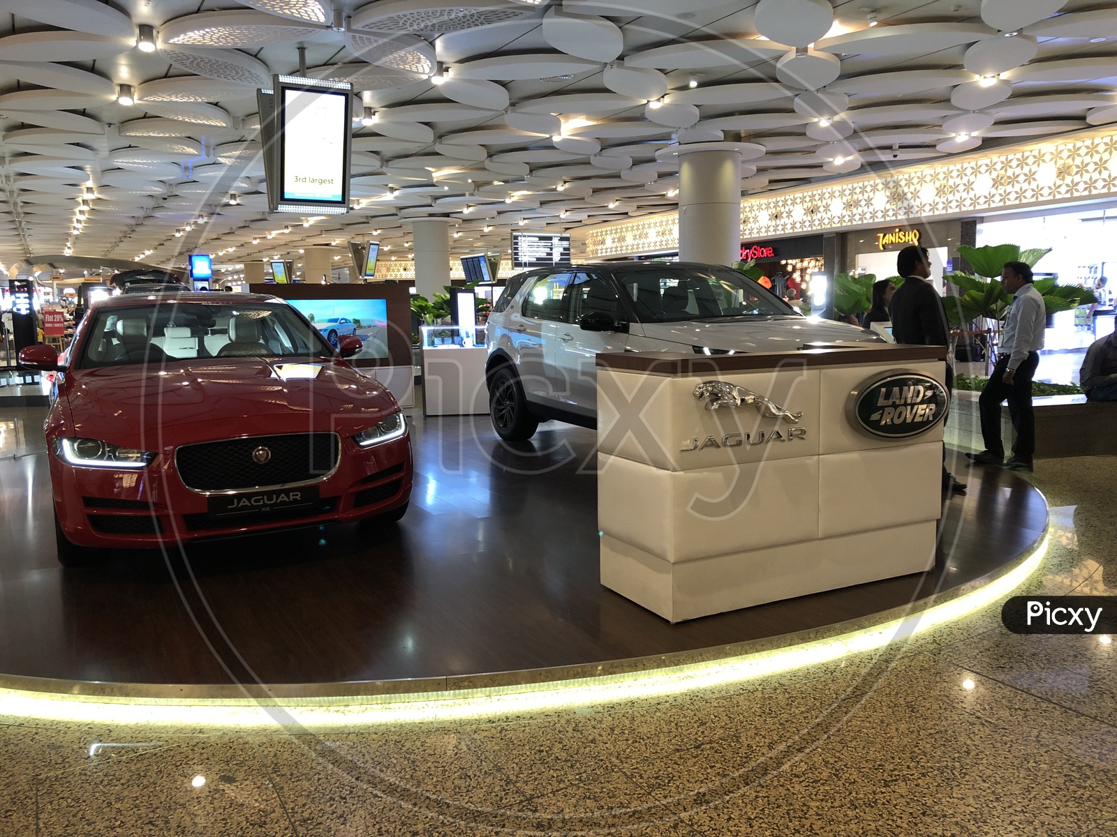 Jaguar And Land Rover Cars Exhibiting At Terminal 2 Of Mumbai Airport