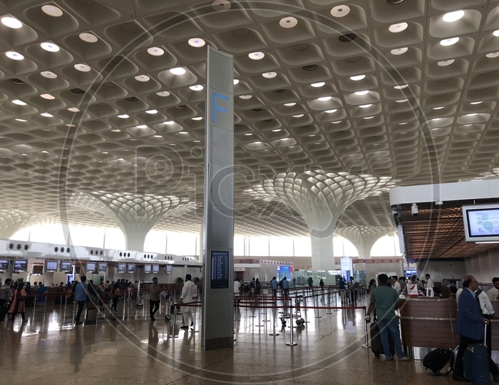 Mumbai Airport Terminal 2 With Passengers and Travel Scenes