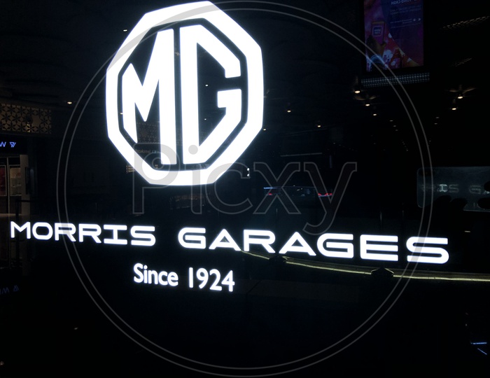 MG Morris Garages  Stall in Terminal 2 Of Mumbai Airport