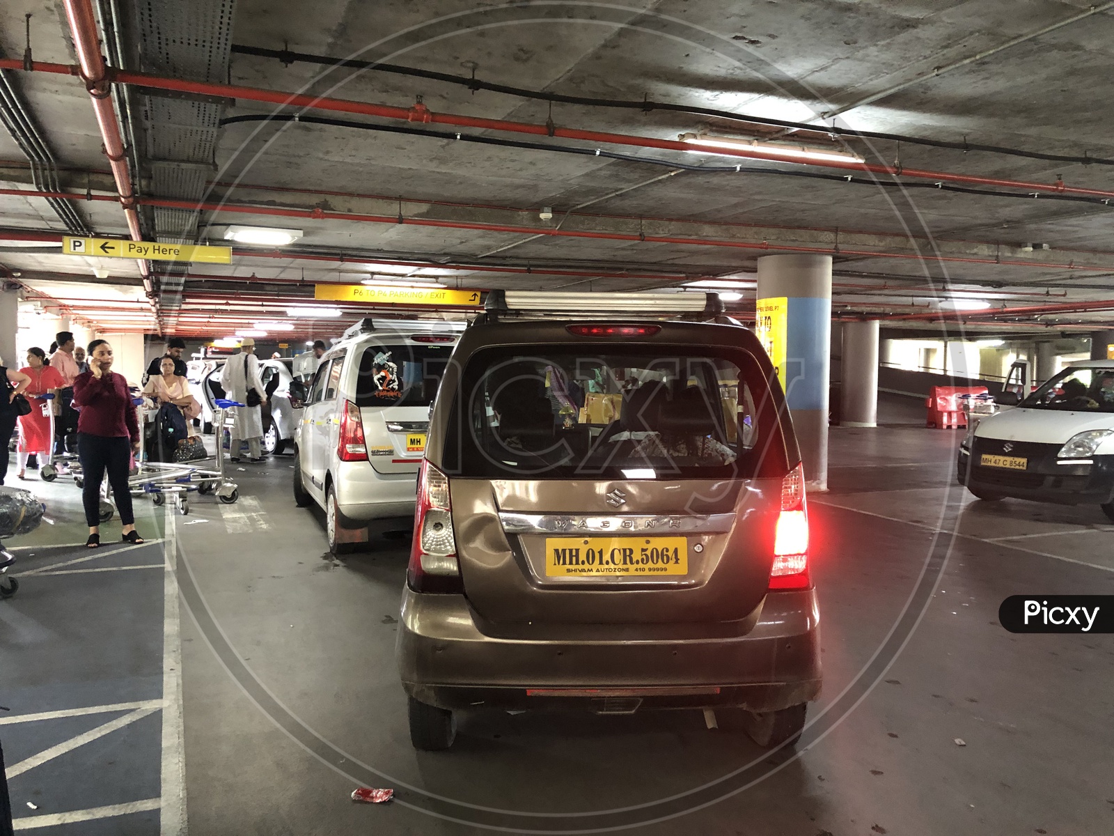 Taxi Cabs At Pickup Center In Terminal 2 Of Mumbai Airport