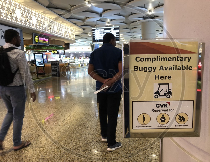 Complimentary Buggy  Counter At Terminal 2 of Mumbai Airport
