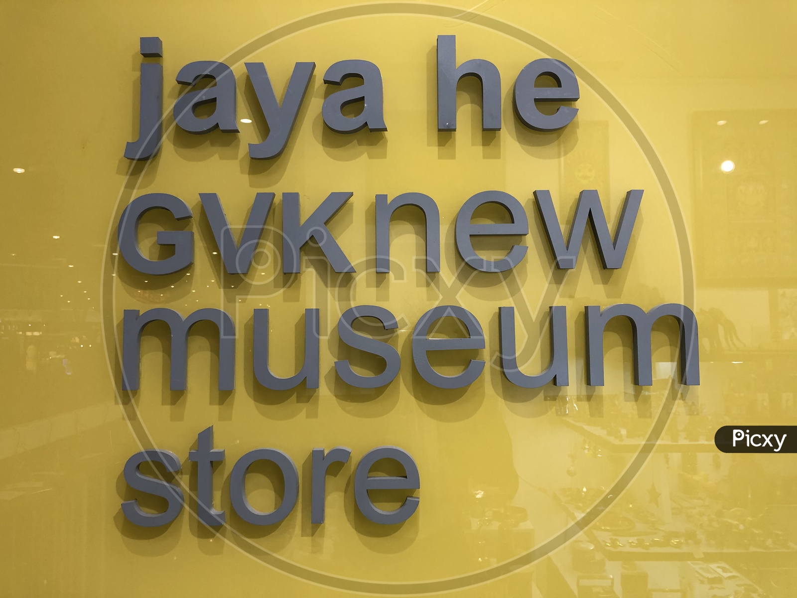 Name Board Closeup of a  Jaya he GVK new museum Store
