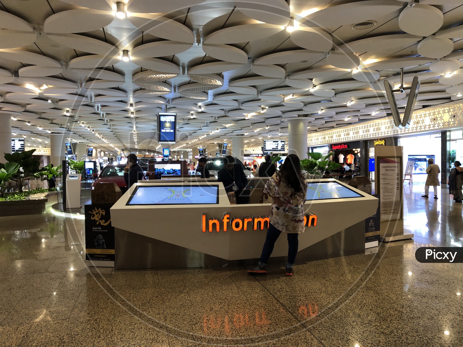 Information Desk Or Counter With an Attendant   in Terminal 2 of Mumbai Airport