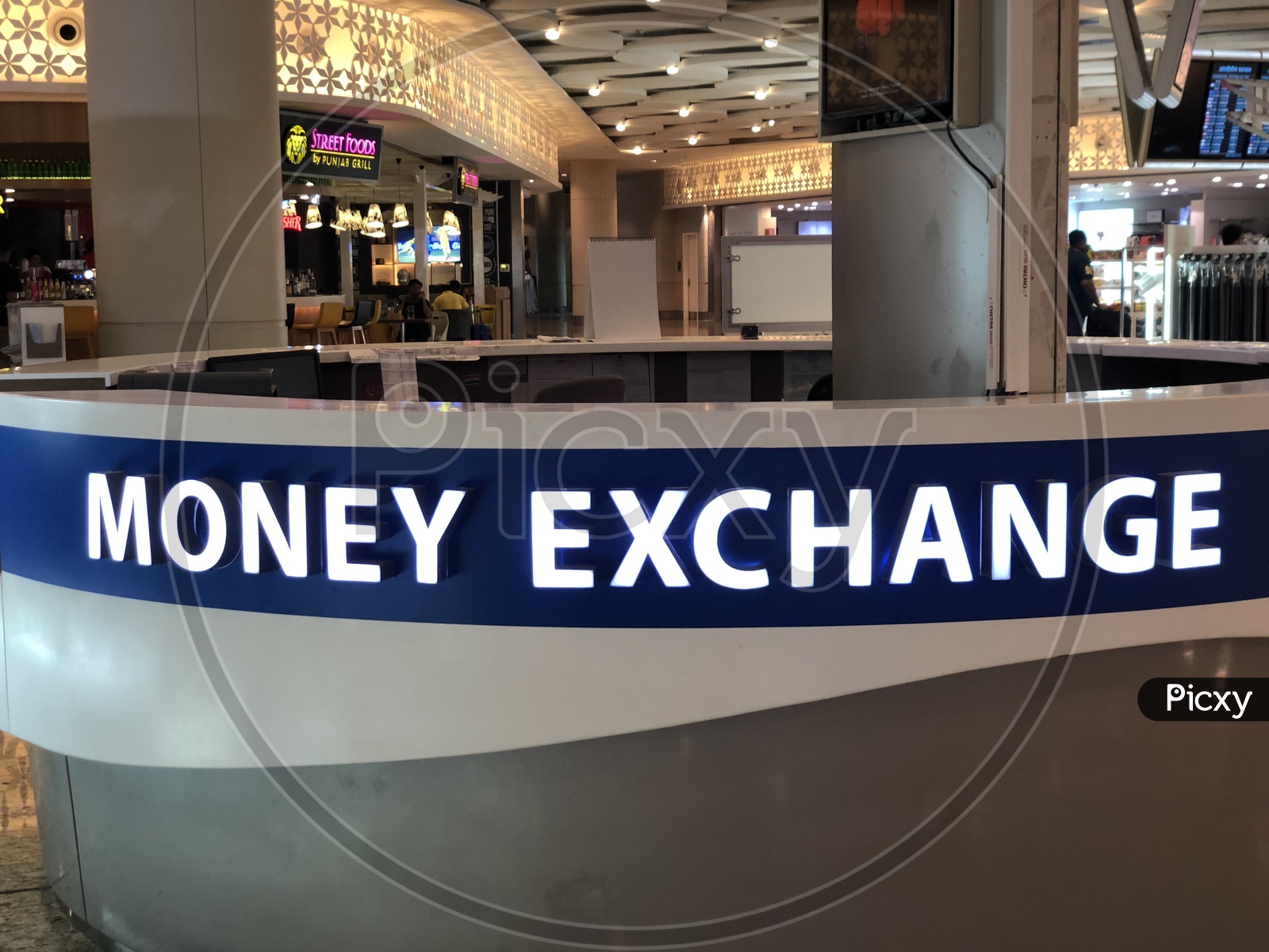 Money Exchange or Foreign Exchange Counters in Airport terminals