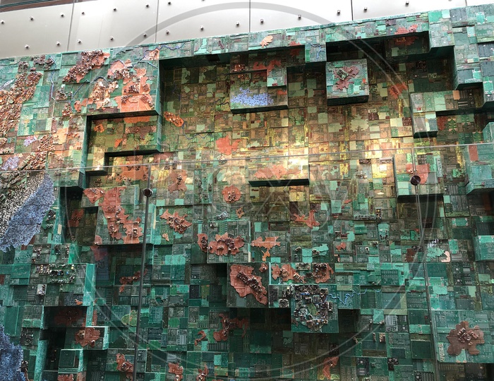 Modern Art Of Mumbai City Made With E-Waste  at  GVK Museum