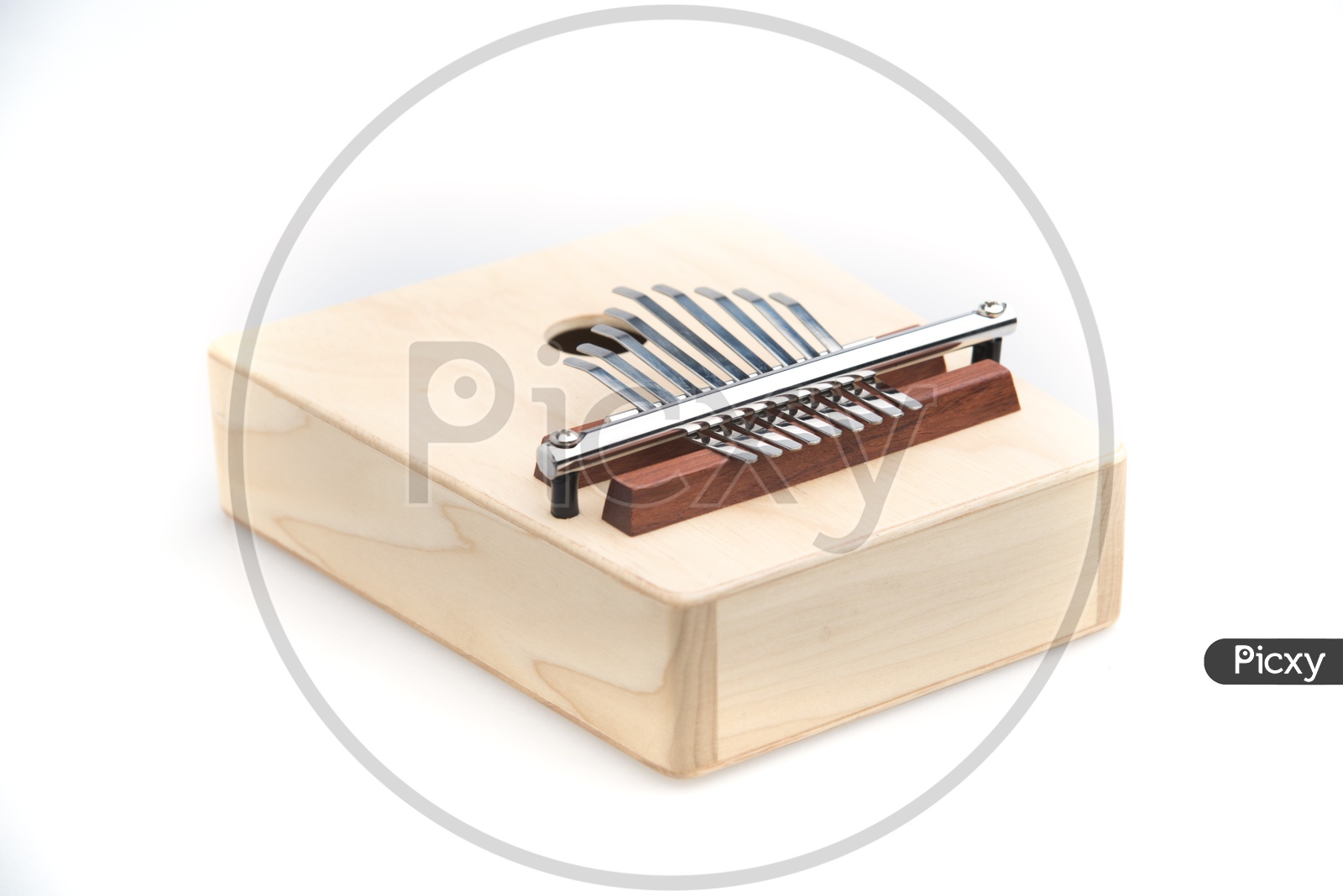 African Musical Instrument Kalimba  On an Isolated White Background