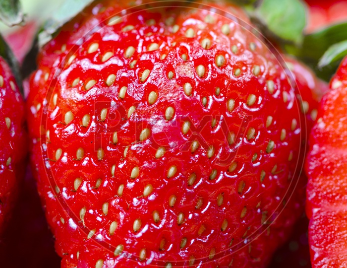 strawberry Closeup Forming a Background