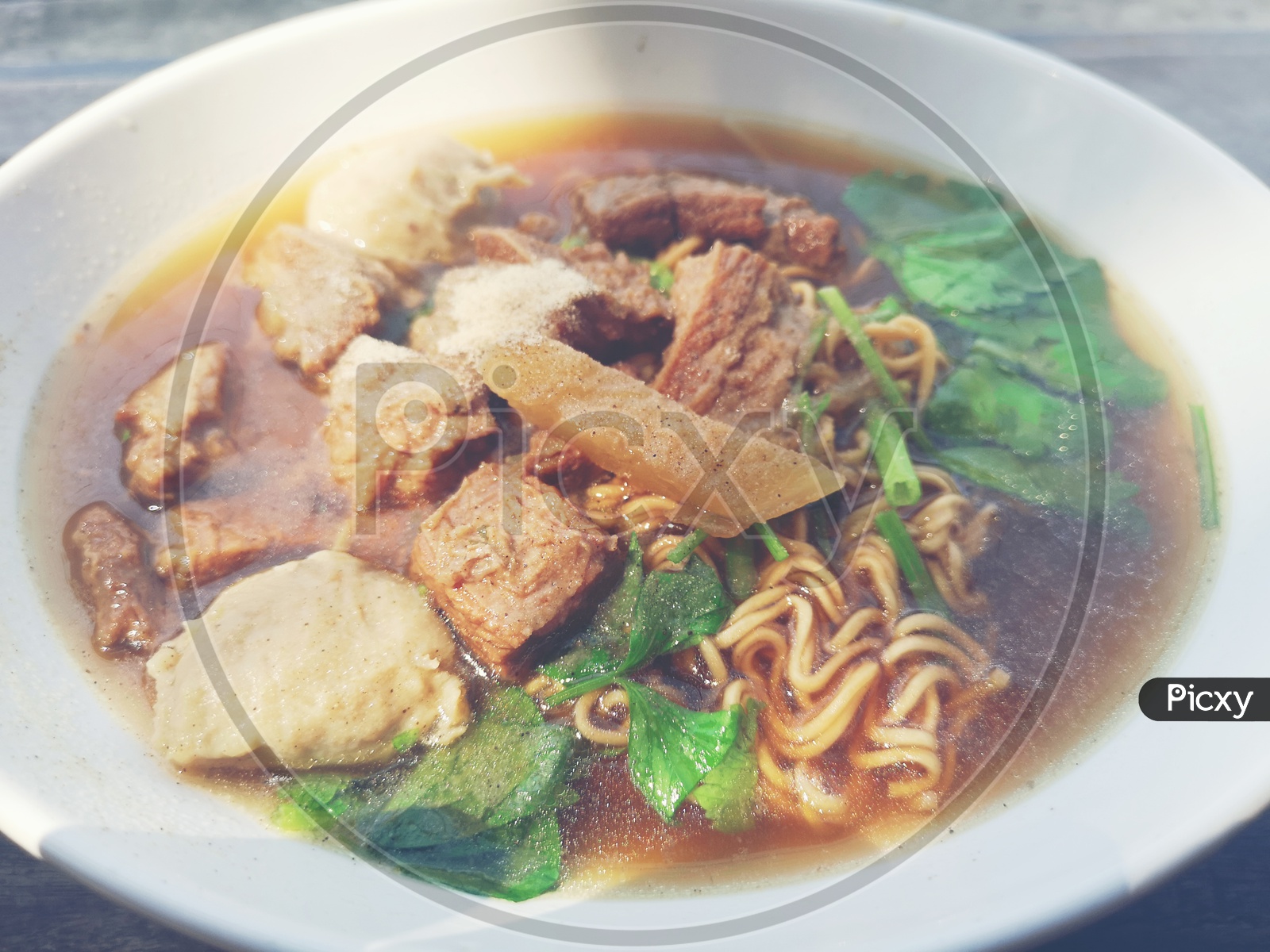Close up of Thai noodle food, Thai traditional food