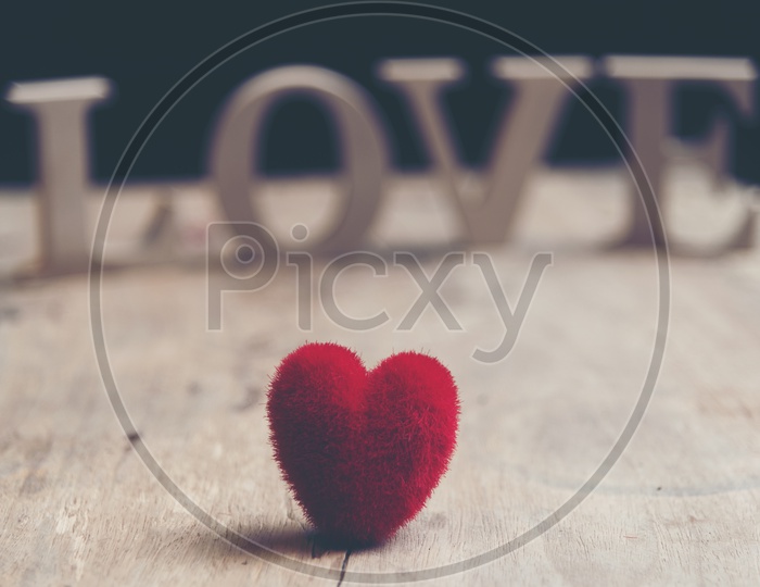 Lovers Day Or Valentines Day Template With Red Heart And Love Concept