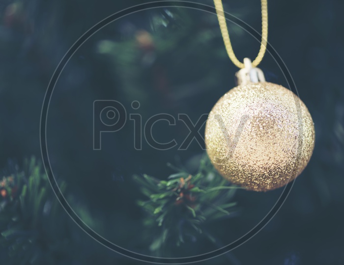 Decorated Christmas Tree With Jingle Bells  and  Gifts  Forming Backgrounds For Christmas