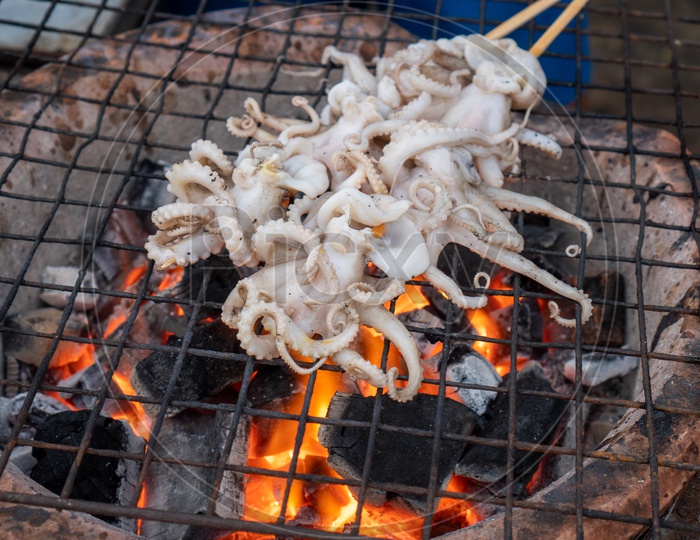 Octopus bbq, Thai street food