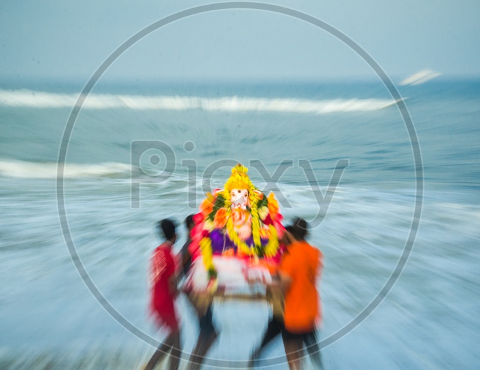 Ganesha while his final journey