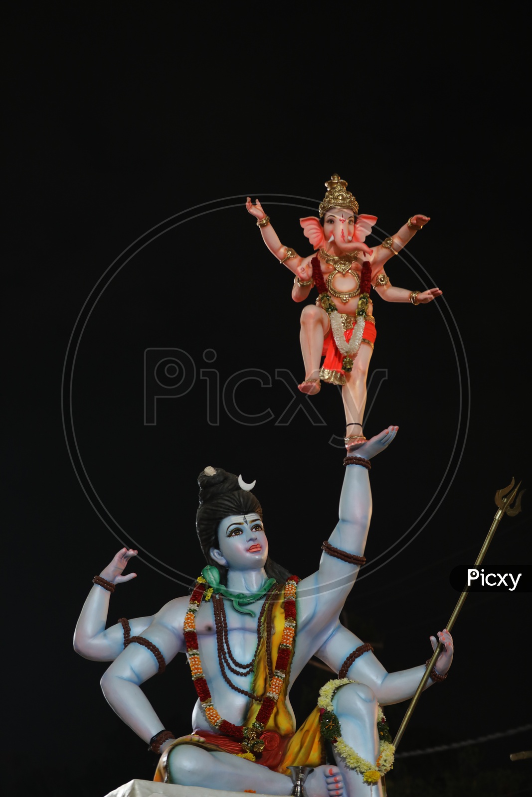 Ganesh Standing in Lord Shivas hands