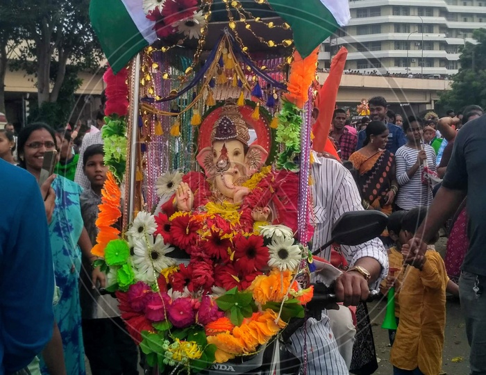 Nation is First  on the Ganesh Nimmajjanm