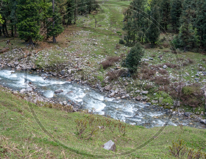 A Water stream at Hamta Pass Trek