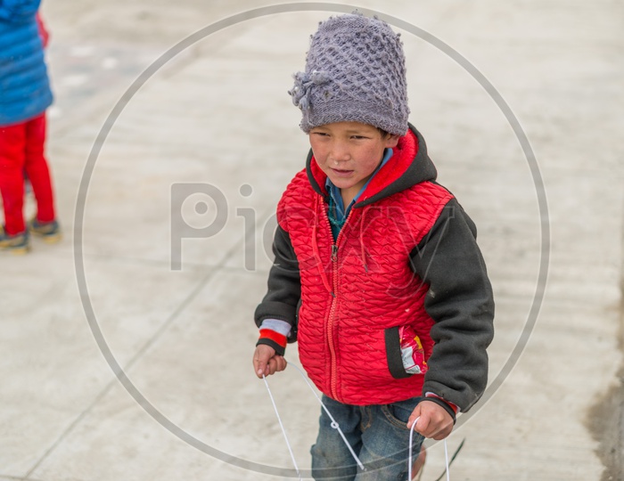 Portrait of Himachali Kid Playing