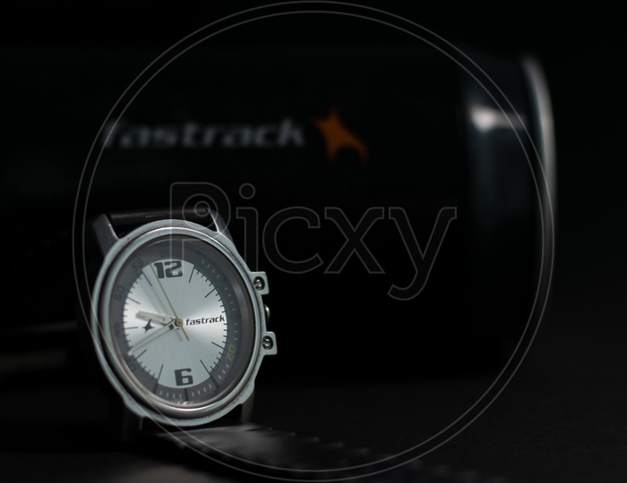 Fastrack watch with watch packaging case