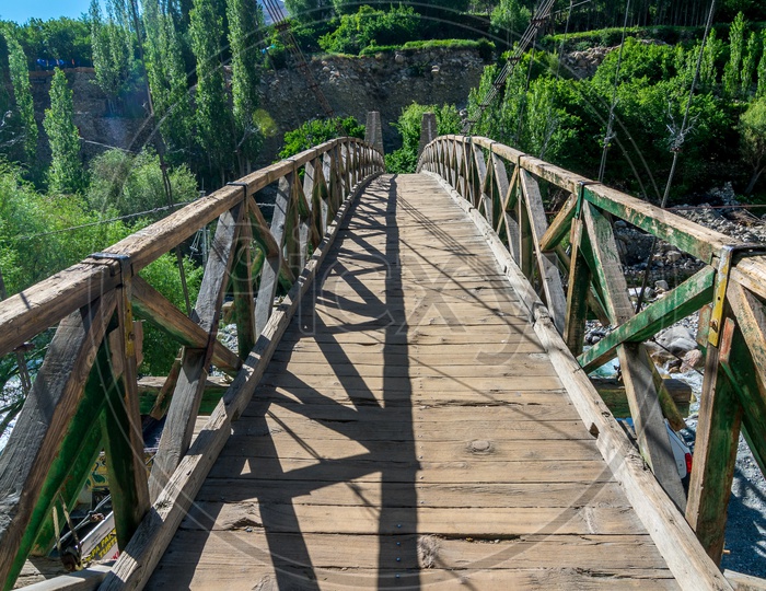 Hanging bridge of Nubra Valley