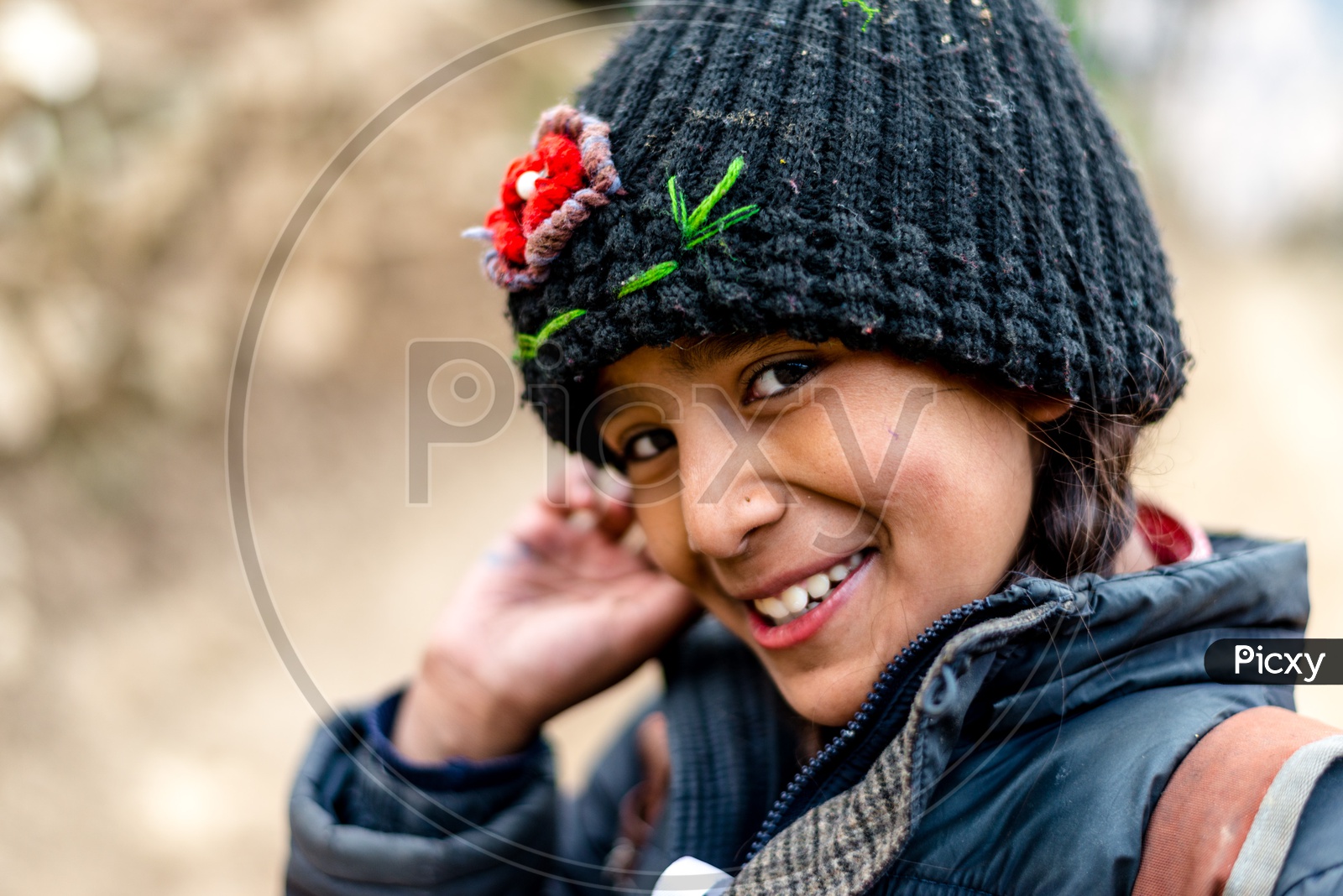 Cute Smile of a Himachali Girl on the Street
