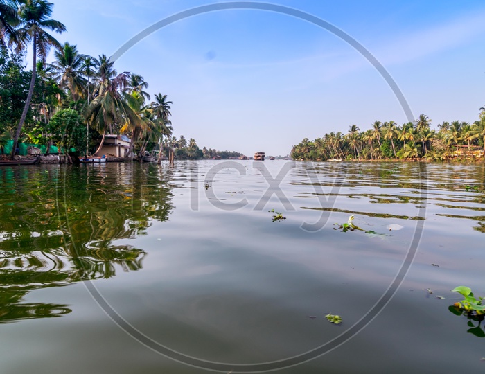 A Scenic view of Kerela backwaters