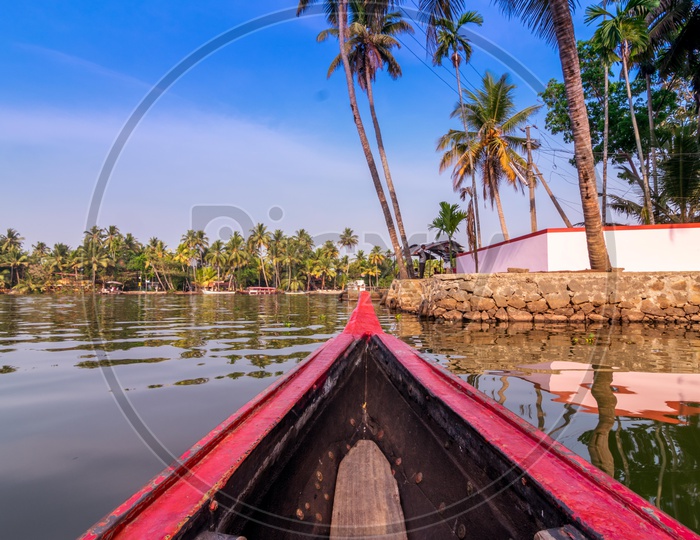 A Boat amidst the kerela backwaters