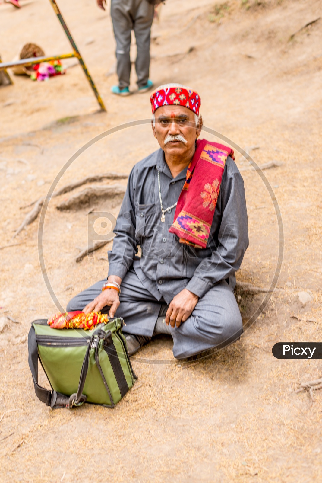 A Male Local Seller at Hidimda Devi Temple in Manali