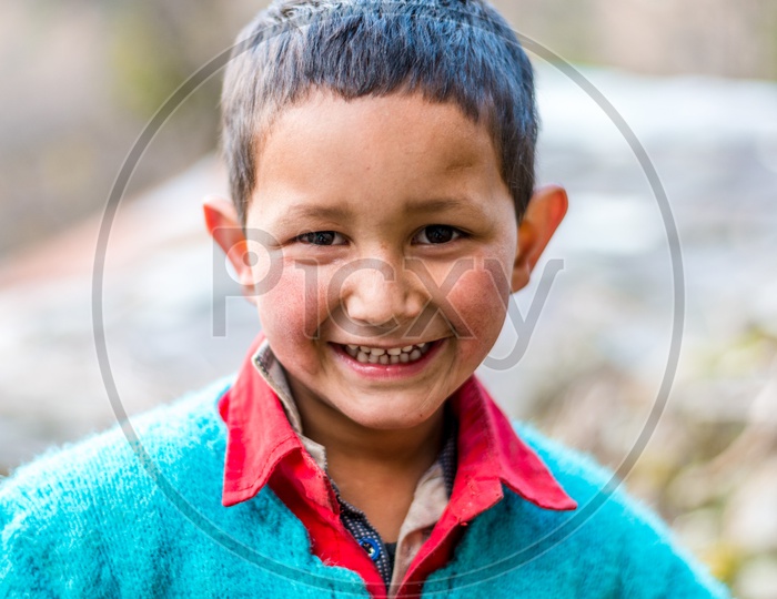 Himachali Boy with Smiling Expression on Face
