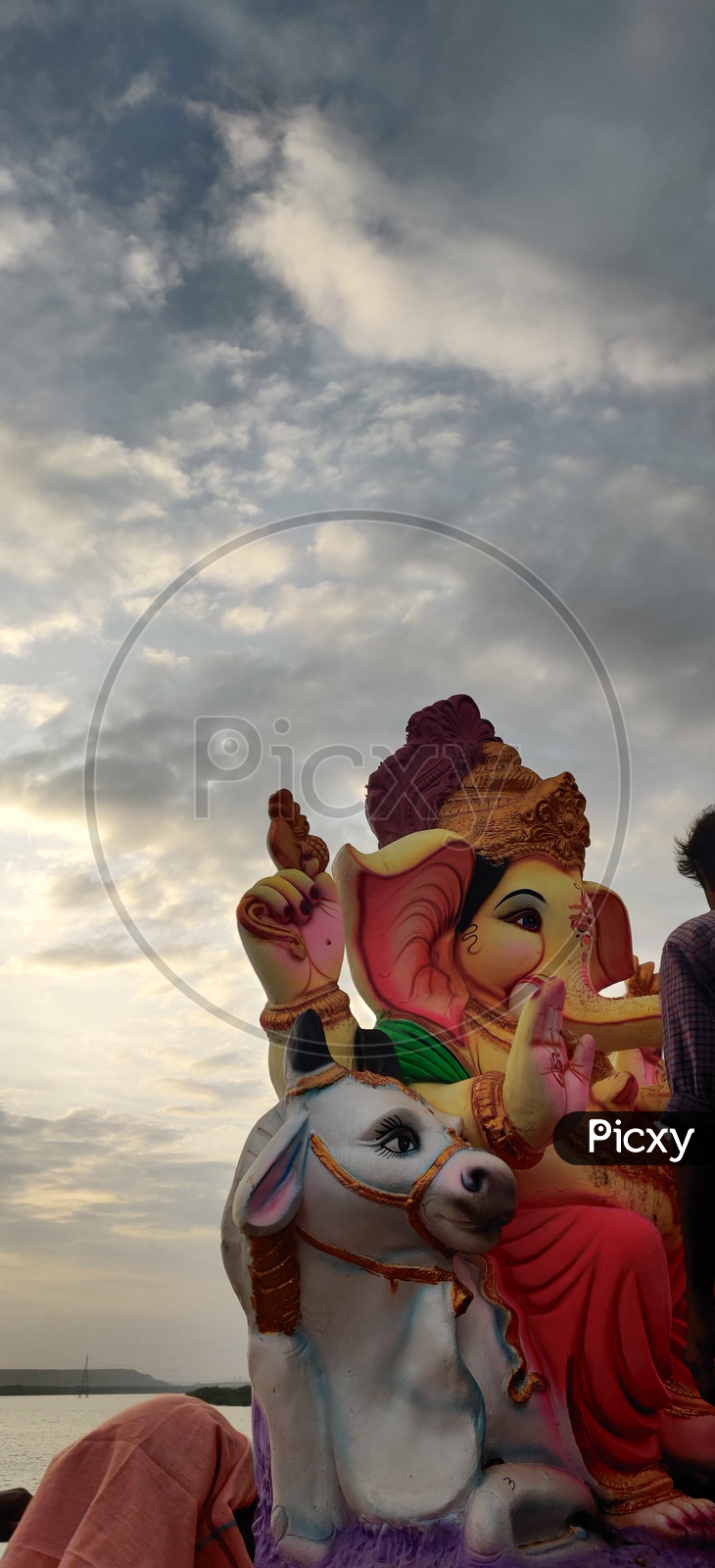 Ganesh Idol Closeup During Visarjan Procession