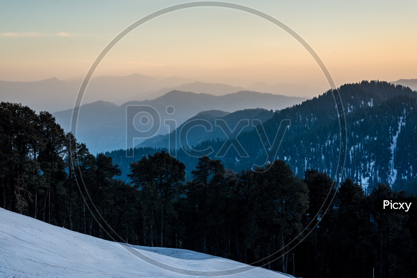 View from Jalori Pass at Himalayas