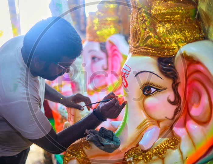 Making of Ganesh Idol