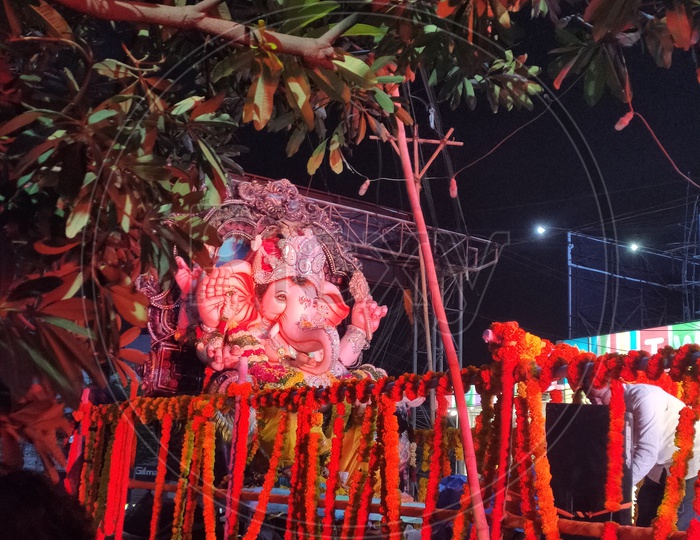 Idol of ganesh during Nimajjanam