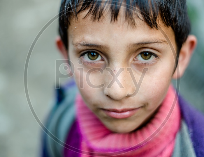 Closeup Look of Indian Kid Eyes