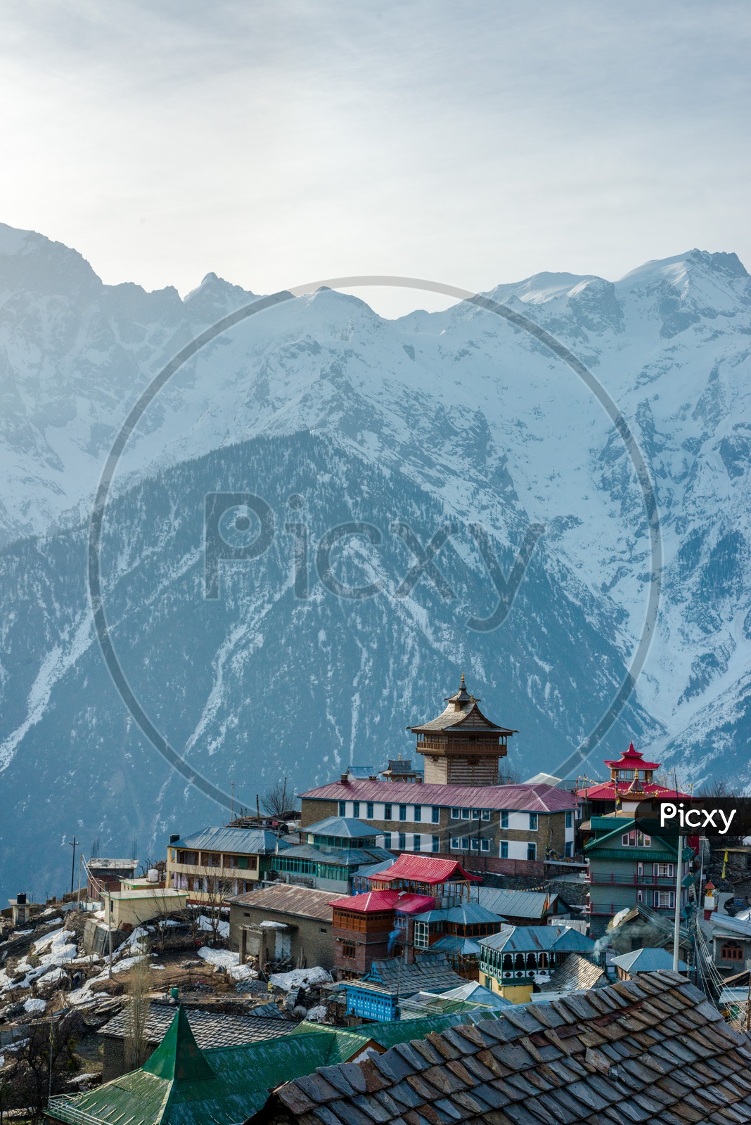 Buddhist Shrines on the top of Himalayas