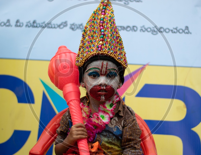 Child in Lord Hanuman Attire