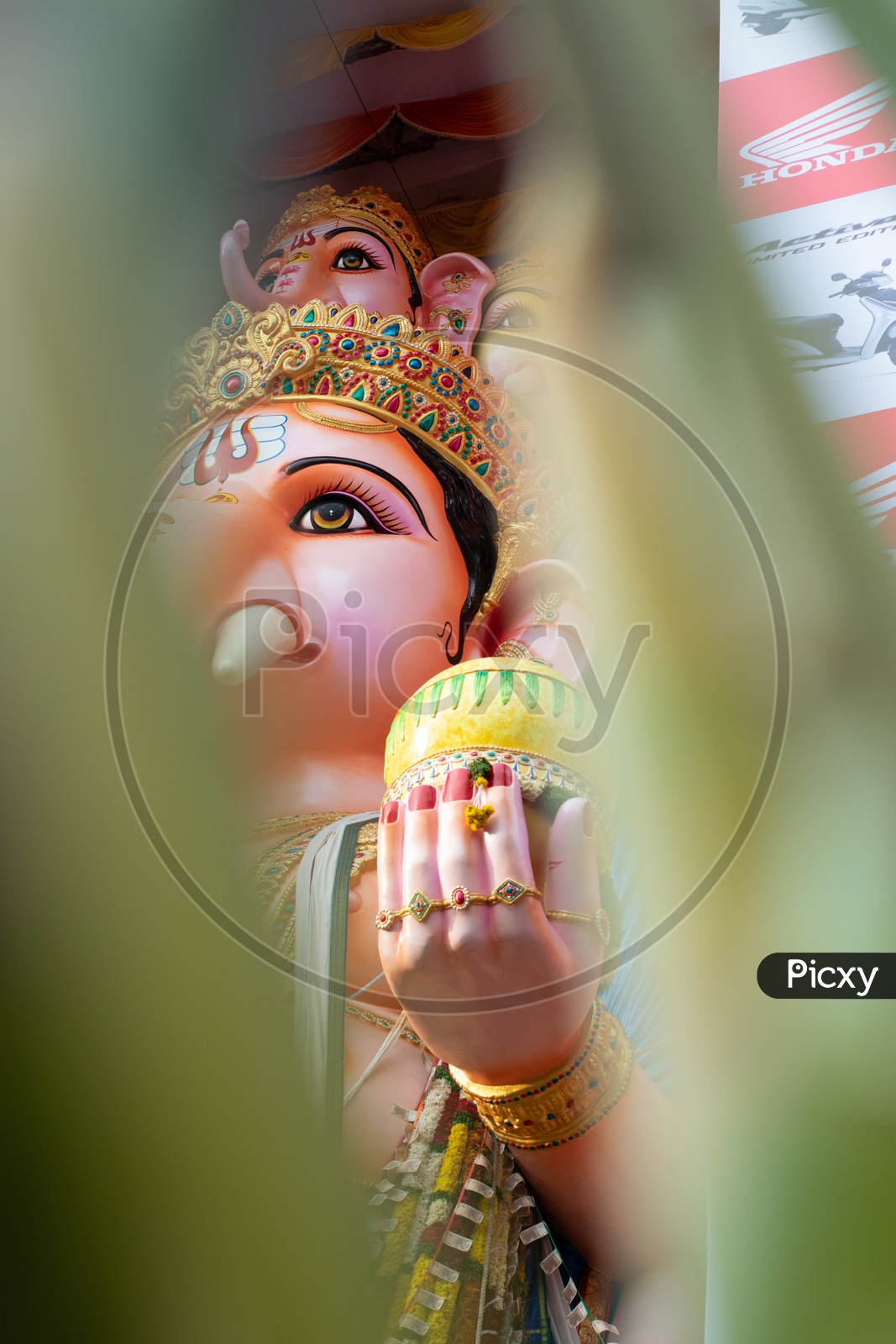 Closeup Shot of Khairatabad Ganesha Idol