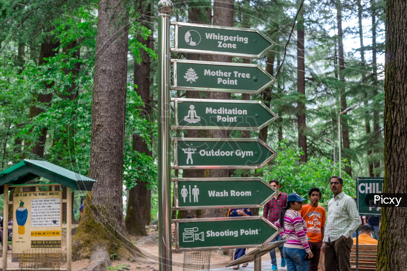 Information Board in Van Vihar National Park at Manali