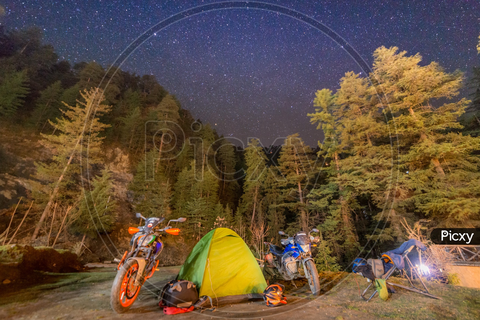 Biker Camping Tent in Himalayas at Jibhi
