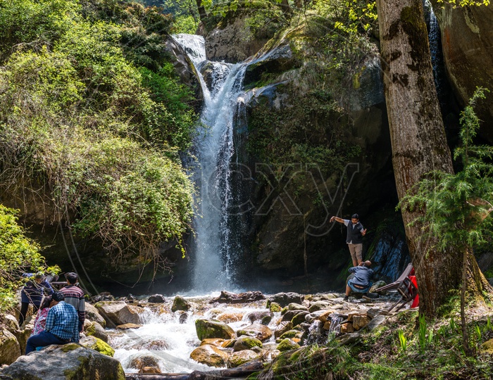 Tourists at Waterfalls