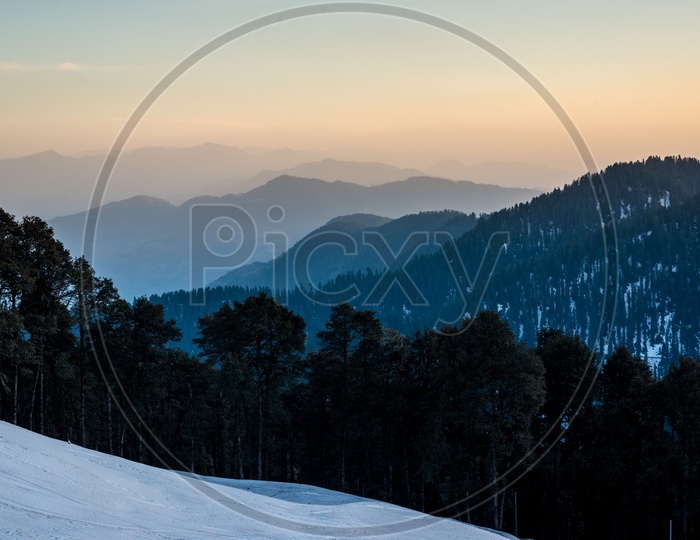 View from Jalori Pass at Himalayas