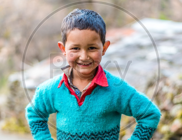 Closeup Shot of Indian Boy Smiling