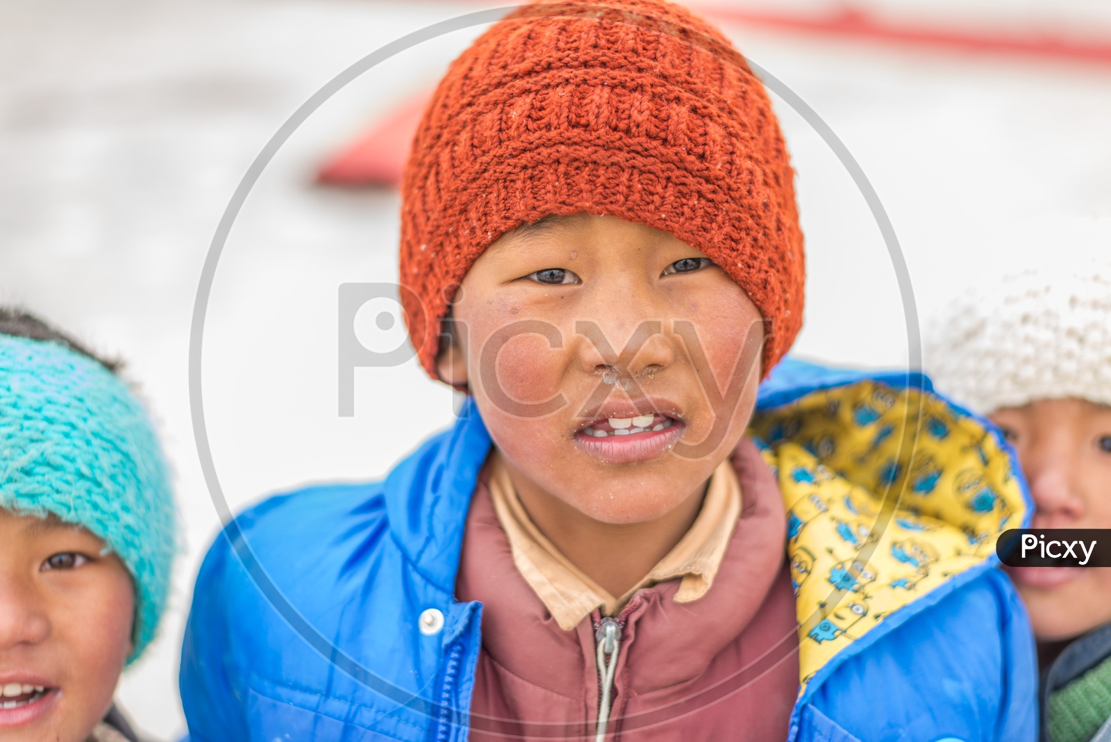 Portrait of Himalaya Kid with Cap