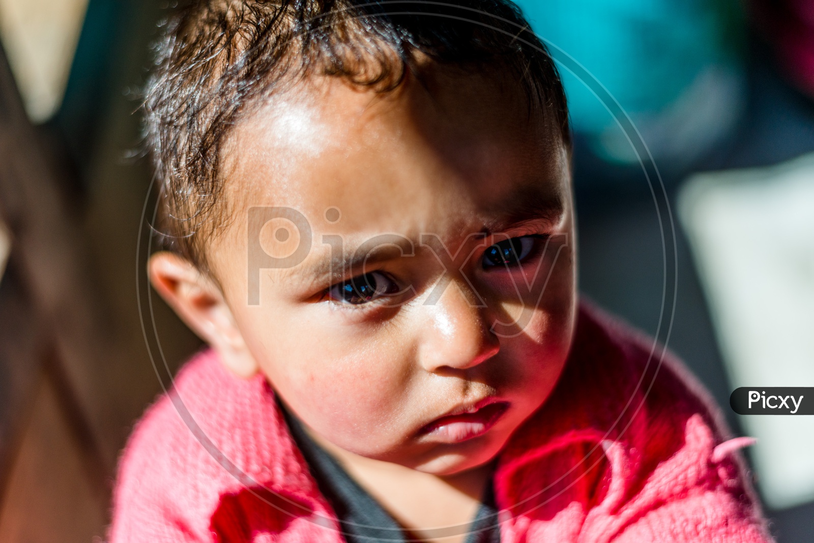 Closeup Shot of Indian Kid or Boy Eyes