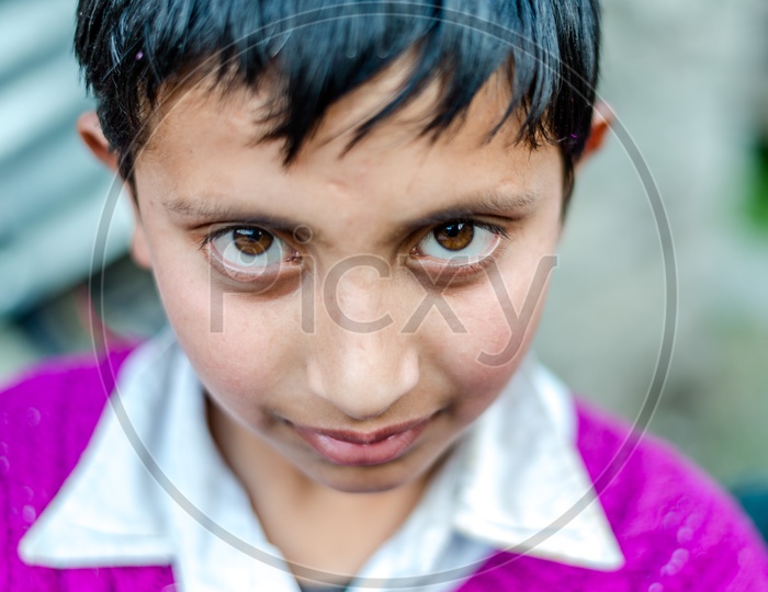 Closeup Shot of Himachali Kids Eyes