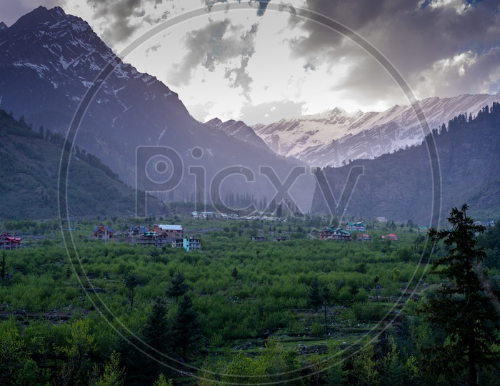 A Landscape of Himalayan village at Manali