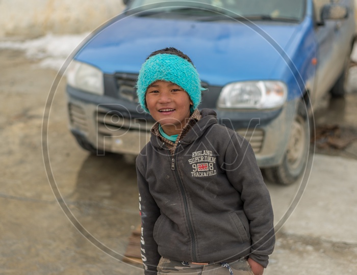 Portrait of Himachali Boy Smiling