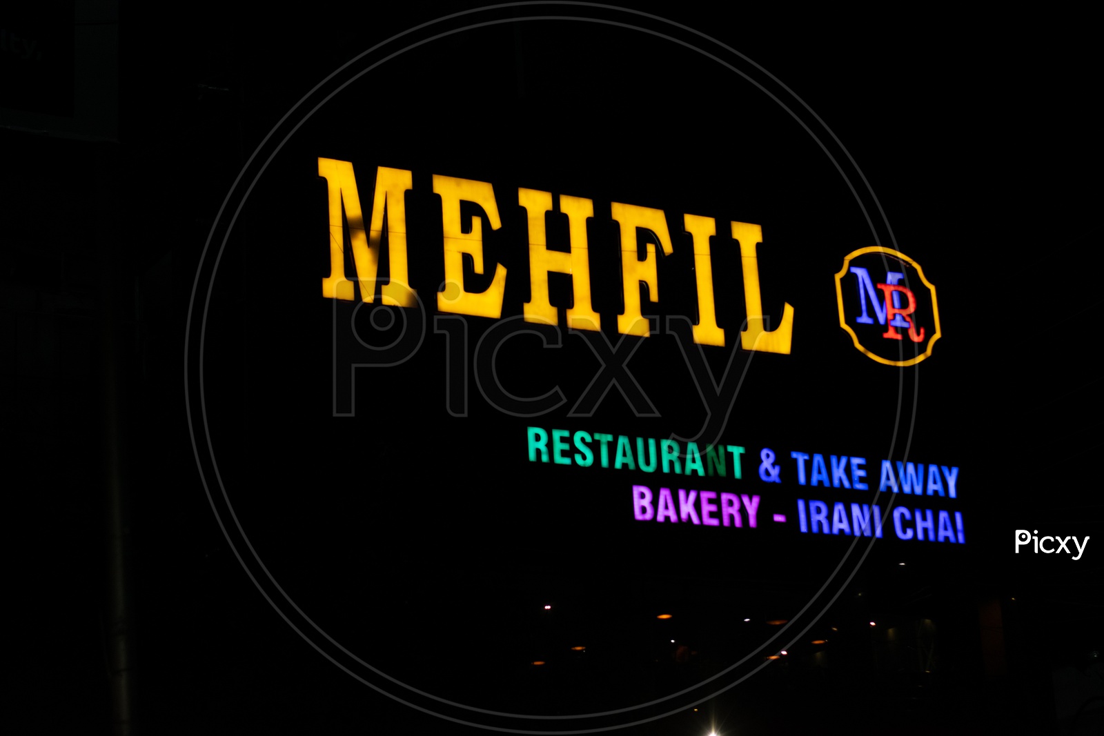 Night View of Mehfil Restaurant