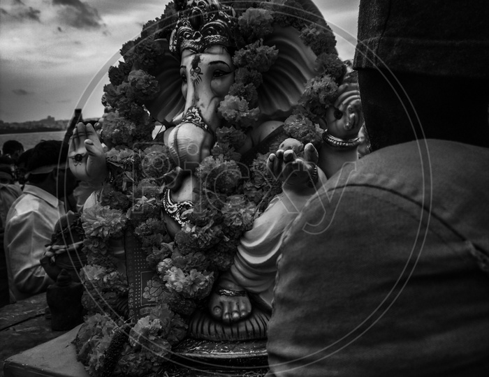 Ganesh getting ready for visarjan