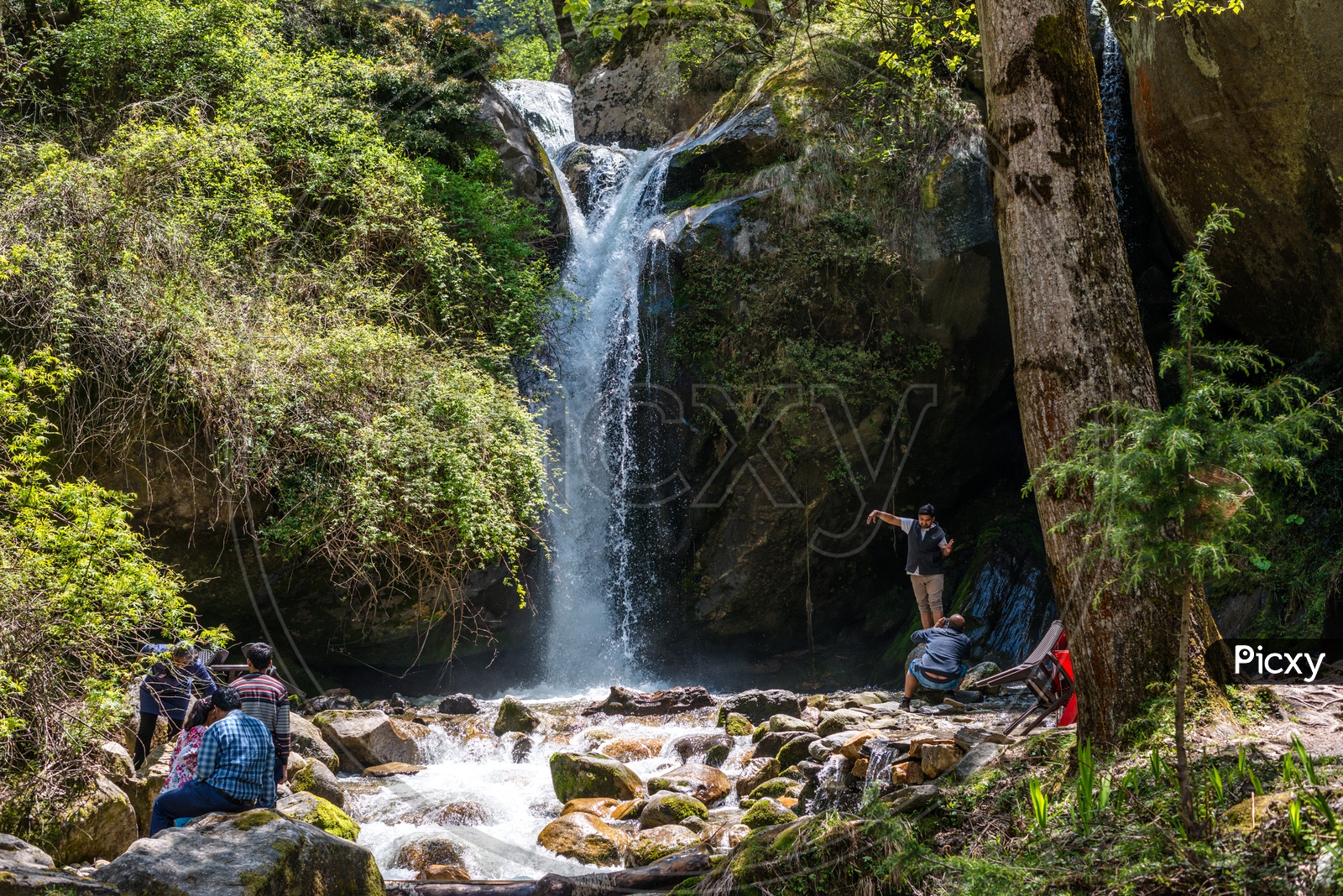 Tourists at Waterfalls