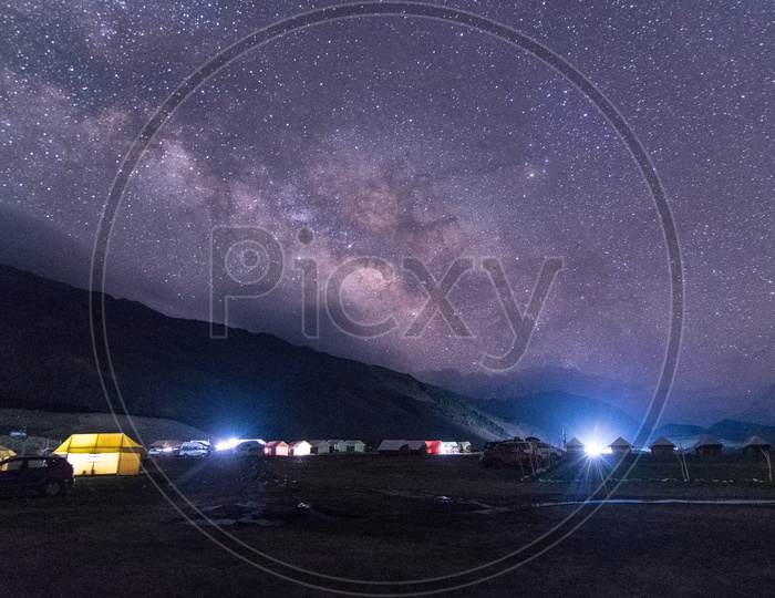 Camping night under the stars